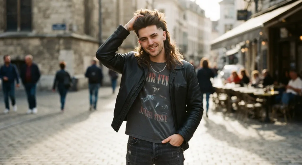 Low Taper Fade Modern Mullet Haircut: The Complete 2026 Guide 12 Burst fade mullet with tapered sides and longer textured back