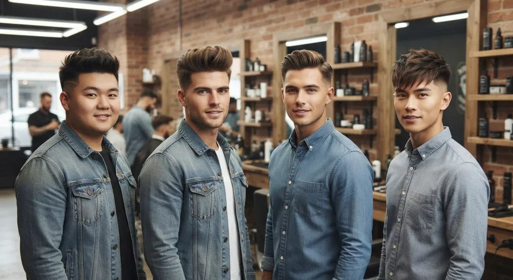Burst Taper Fade: Styles, Cost & What to Ask Barber 6 Burst taper fade styles matched to different face shapes including round square oval heart and long faces