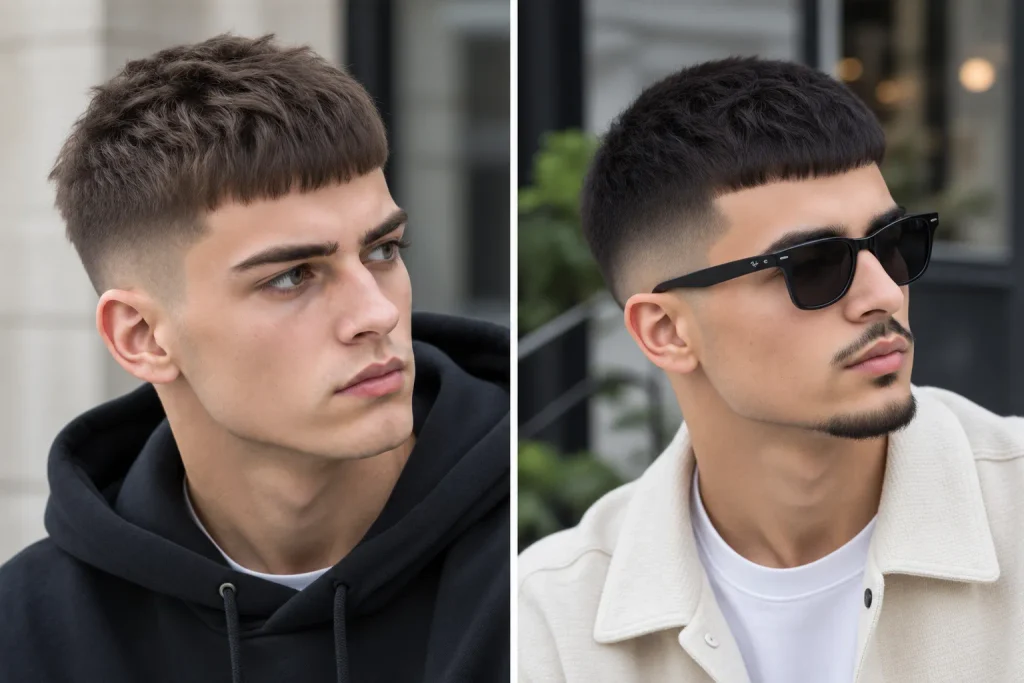 35 Best Haircuts for Men with Straight Hair 2026 Guide 5 Caesar cut.