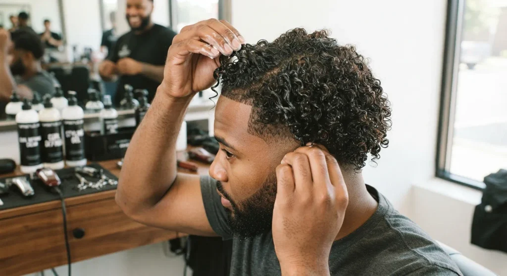 Low Taper Fade Curly Hair: Styles, Tips & Barber Guide 2026 3 Defined curl clumps with natural texture and shape.