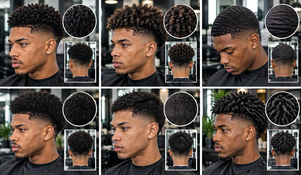 High Taper Fade for Black Male: 12 Styles, Cost, Real Guide 2026 5 High taper fade by hair type for Black male