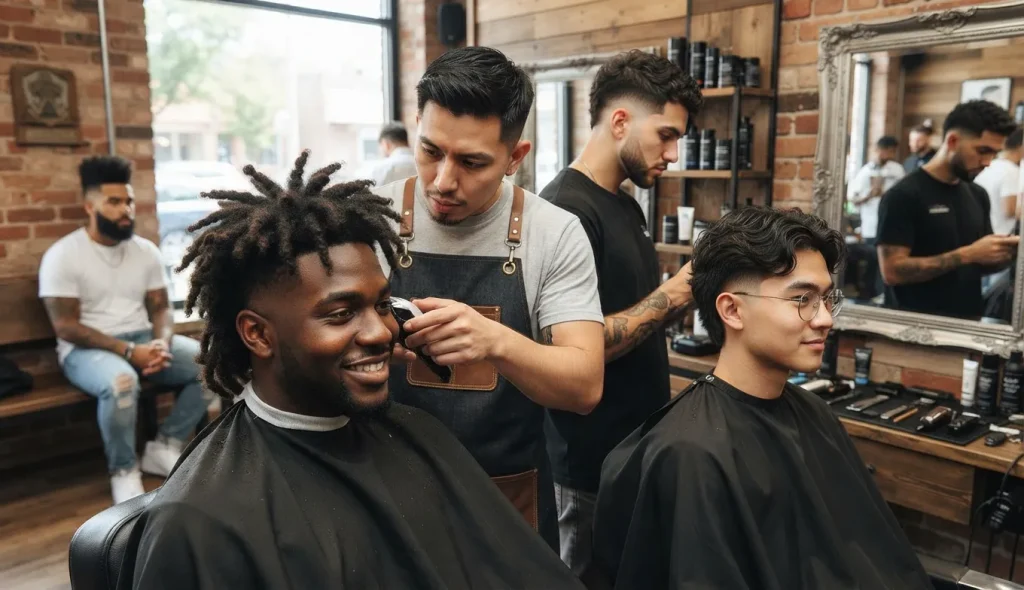 Burst Taper Fade: Styles, Cost & What to Ask Barber 7 Burst taper fade showing how head shape ears and glasses affect the haircut design