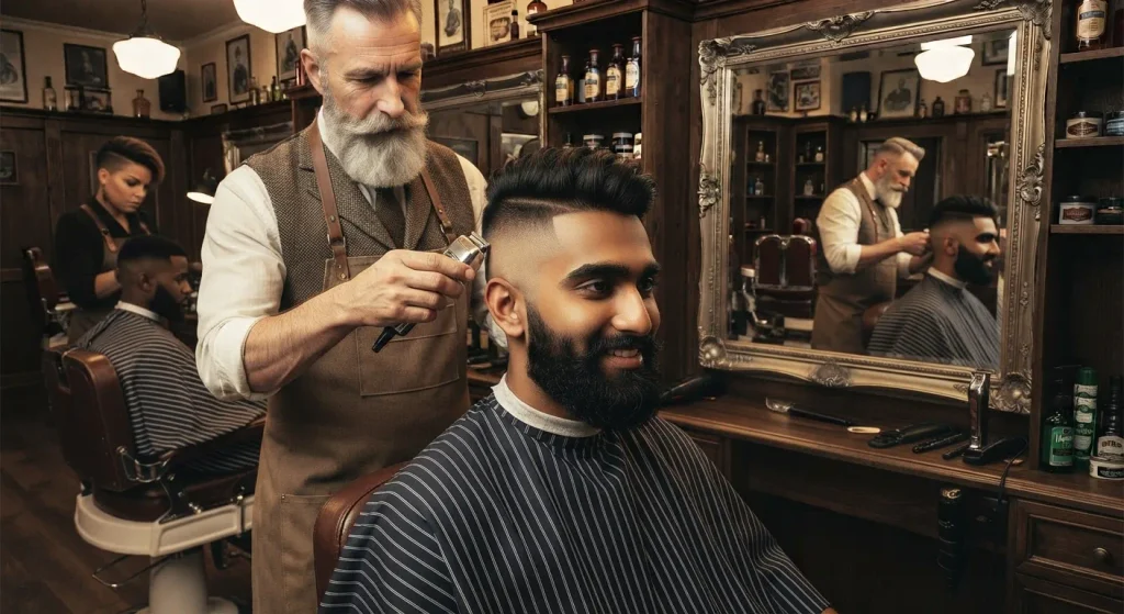 High skin fade haircut with the fade line starting near the crown
