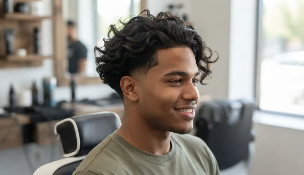 Low Taper Fade Curly Hair: Styles, Tips & Barber Guide 2026 15 Loose curly flow with natural curls and a relaxed shape.