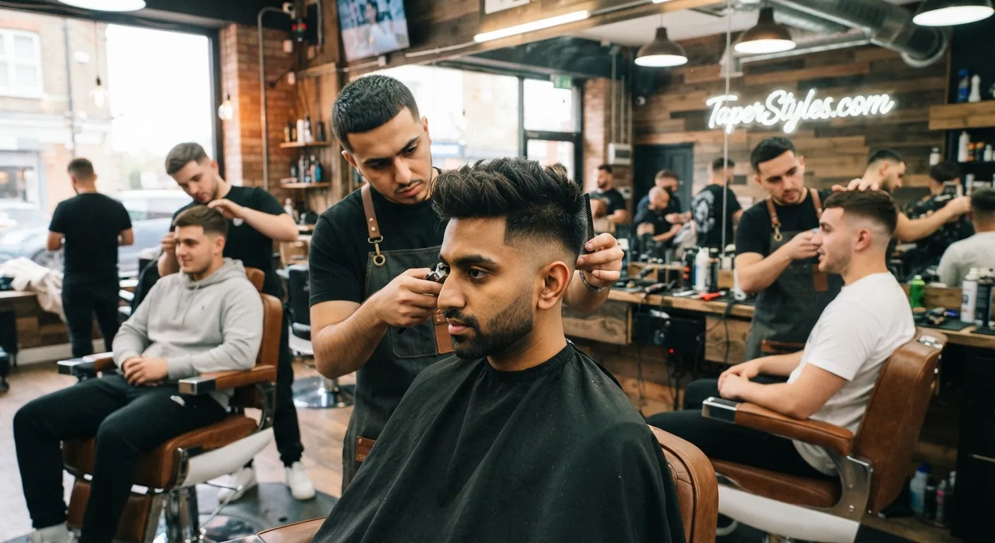 Low Burst Fade: The Complete Guide 2026 1 Low burst fade haircut with curved fade around the ear