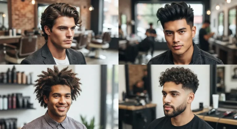 Low taper fade curly hair with thick, defined curls and clean tapered sides.