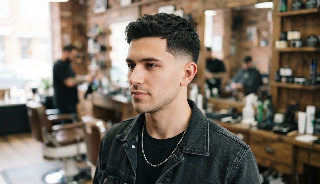 Blowout Taper Textured Fringe: The Complete Barber's Guide 5 Low taper haircut with textured fringe and blowout styling