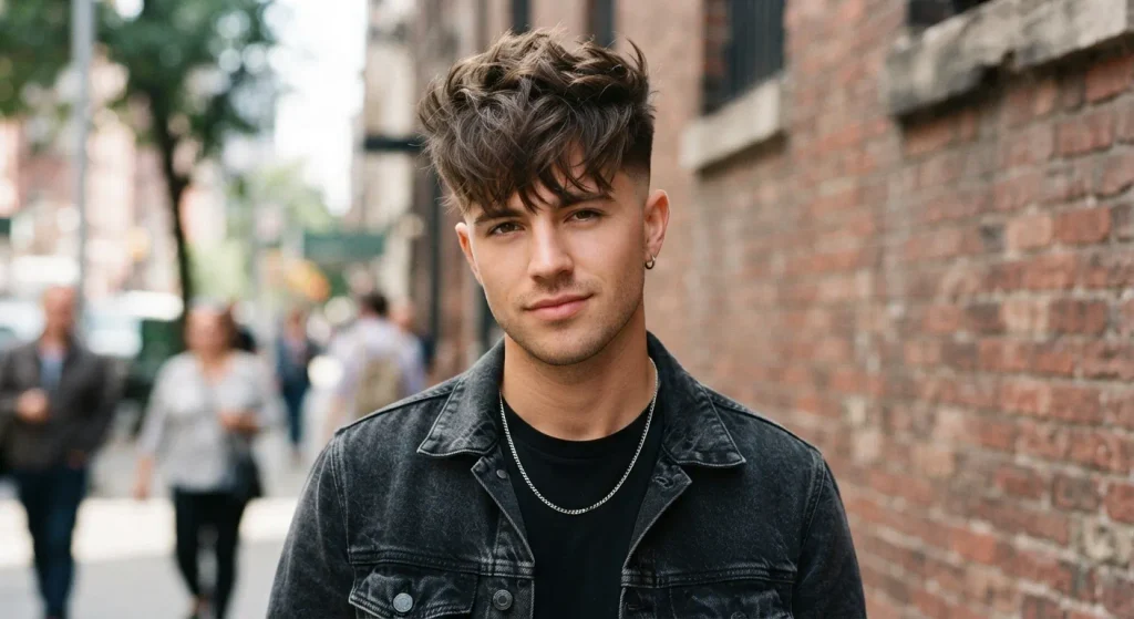 Mid Taper Fade Guide: Styles & Face Shapes (2026) 18 Mid Taper Blowout with voluminous textured hair and clean tapered sides.