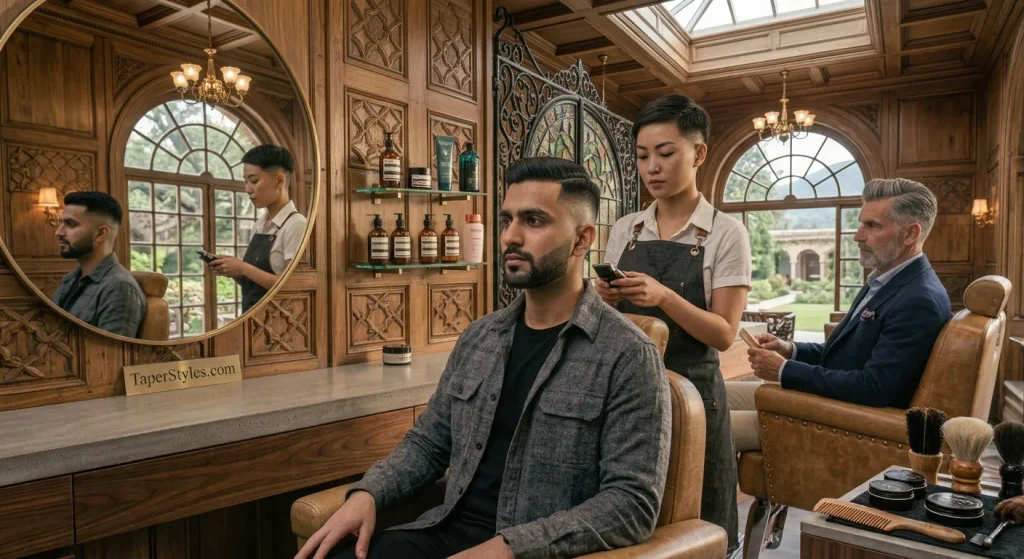 Mid Taper Fade Guide: Styles & Face Shapes (2026) 16 Mid Taper Mullet with tapered sides, textured top, and longer hair at the back.