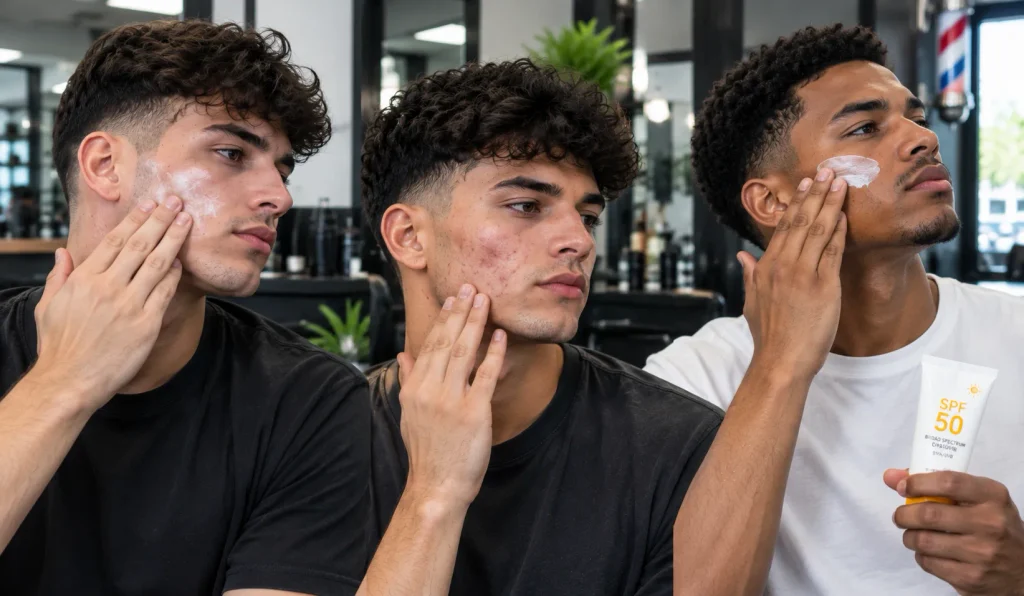 High Taper Fade: What to Ask For, How It Grows Out, and What It Really Costs 7 Close high taper fade showing exposed skin around the temples and neckline