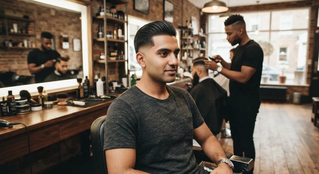 High Taper Fade for Black Male: 12 Styles, Cost, Real Guide 2026 11 Slicked back high taper fade Black male