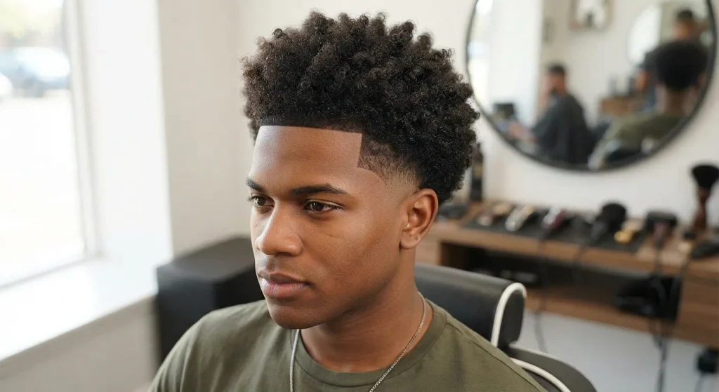 Low Taper Fade Curly Hair: Styles, Tips & Barber Guide 2026 14 Tapered afro with full curls and clean tapered sides.