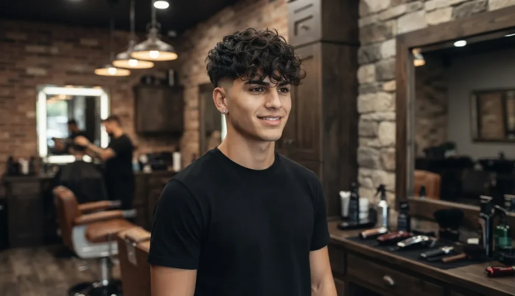 Mid Taper Fade Fringe: The Complete Guide 2026 11 Wavy fringe with mid taper fade haircut