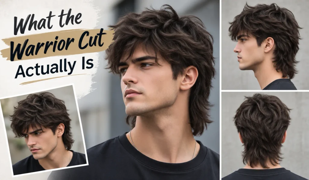 Warrior cut with textured choppy layers and tapered sides